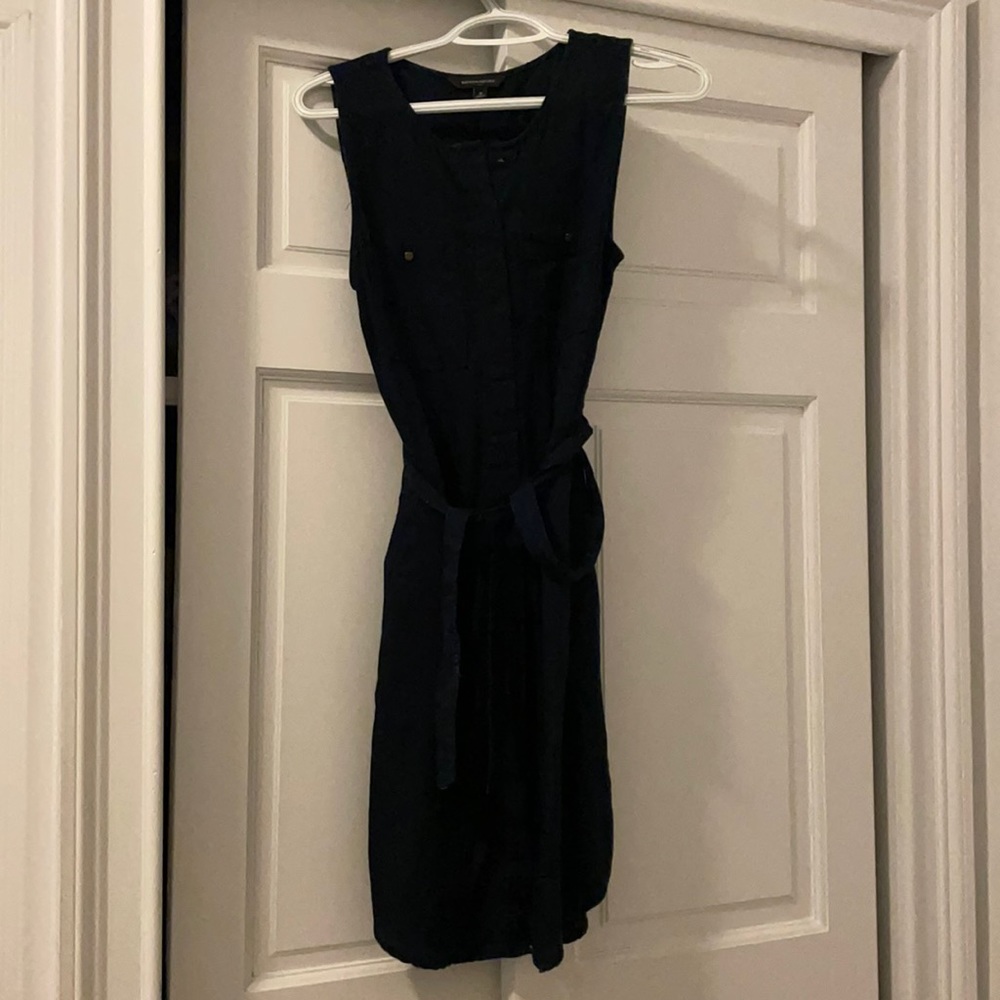 Navy Old Navy Linen Dress
